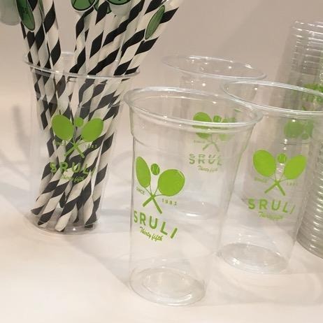 Custom printed Clear Plastic Smoothie Cup