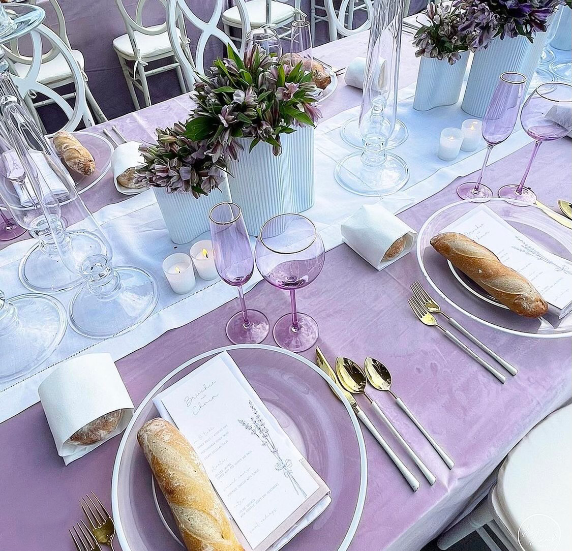 Lavender Bunch Menu Card