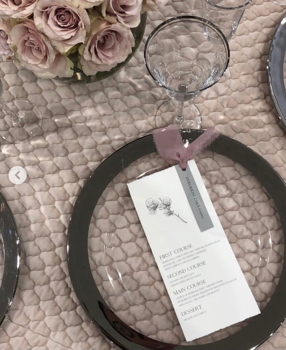 Flower Branch Menu & Place card Set