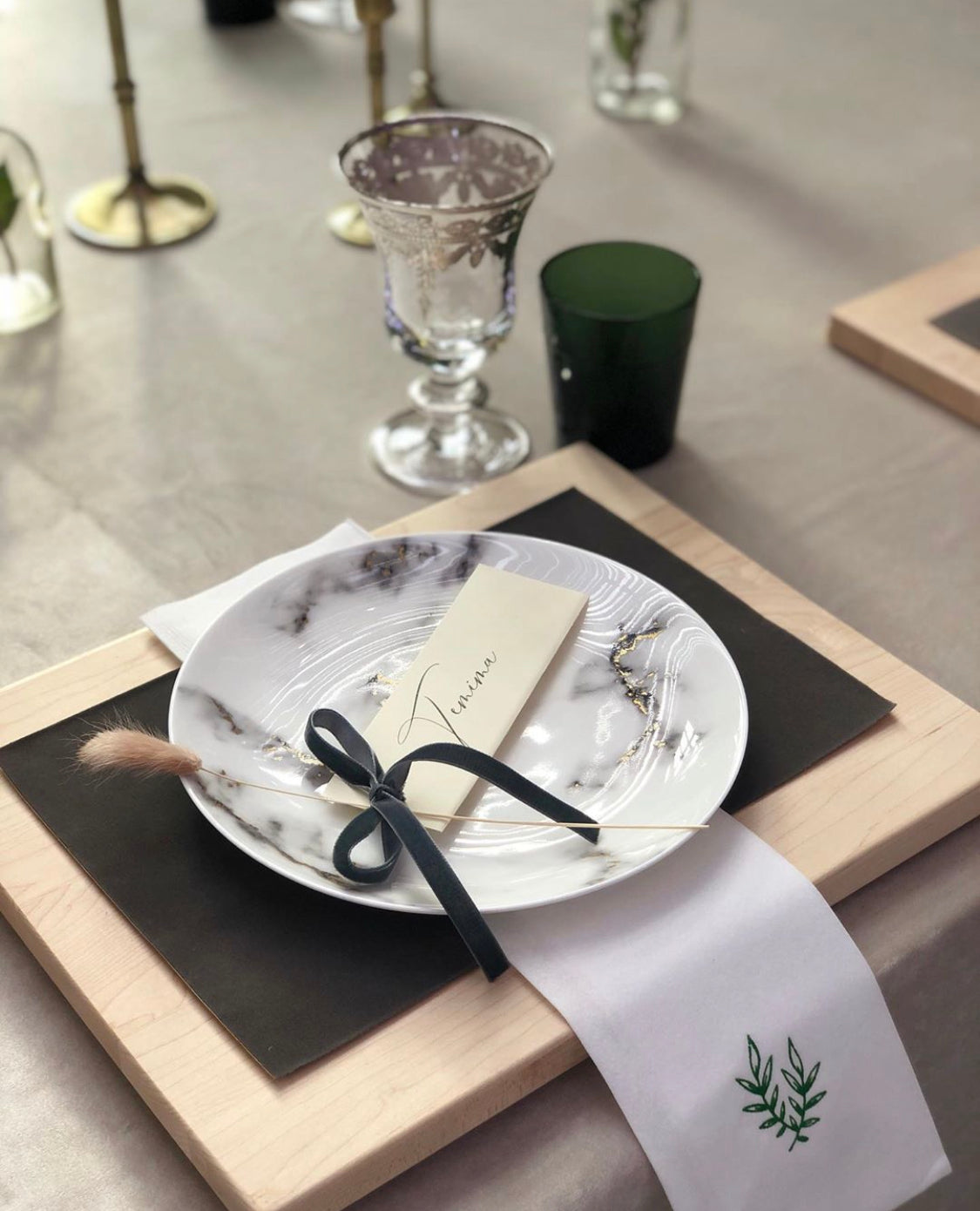 Garden Velvet Ribbon Place Card