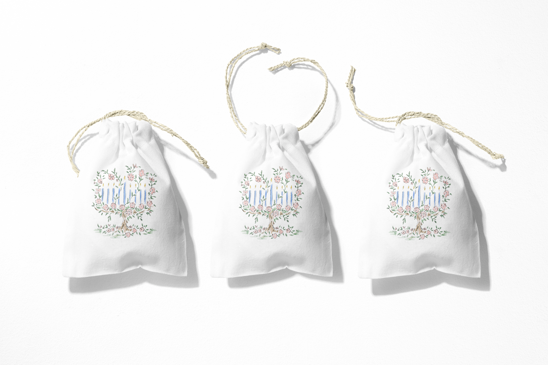 Garland Menorah Coin Pouch