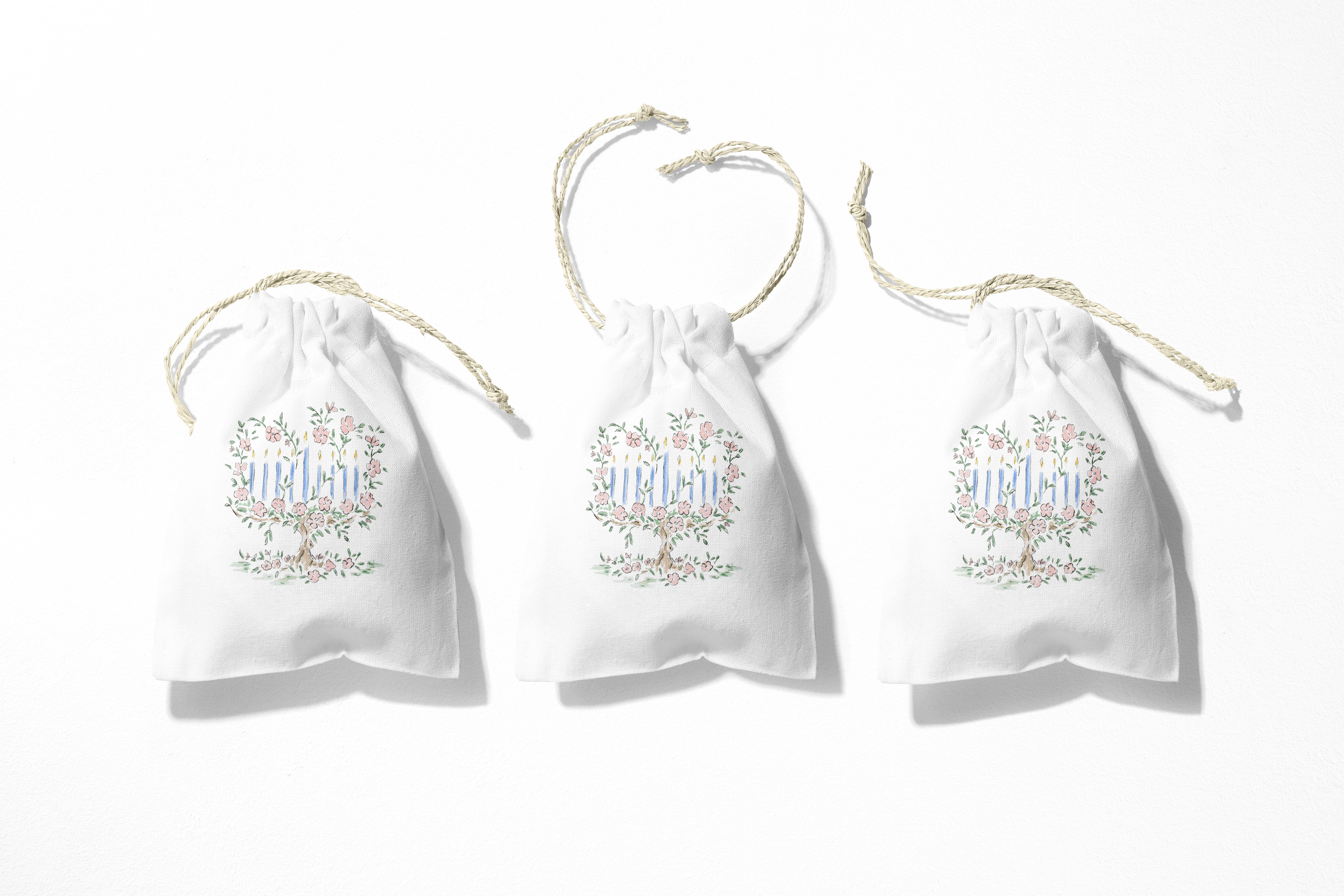 Garland Menorah Coin Pouch