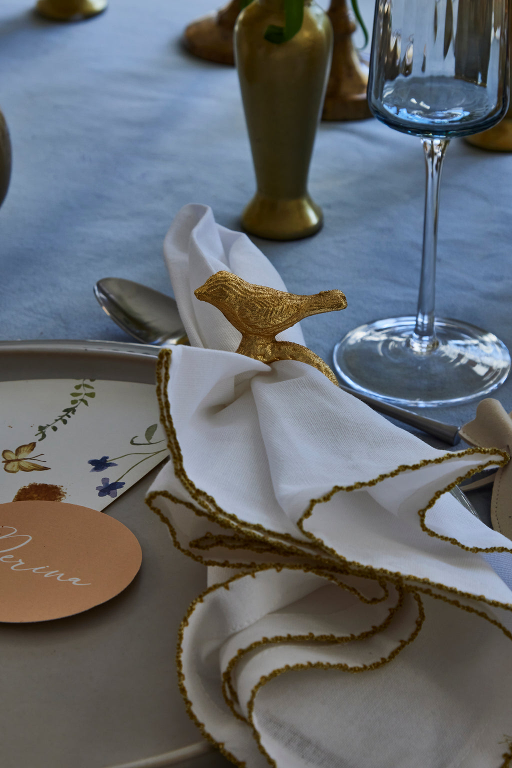 Spring Blooms Plate Insert with Name Card