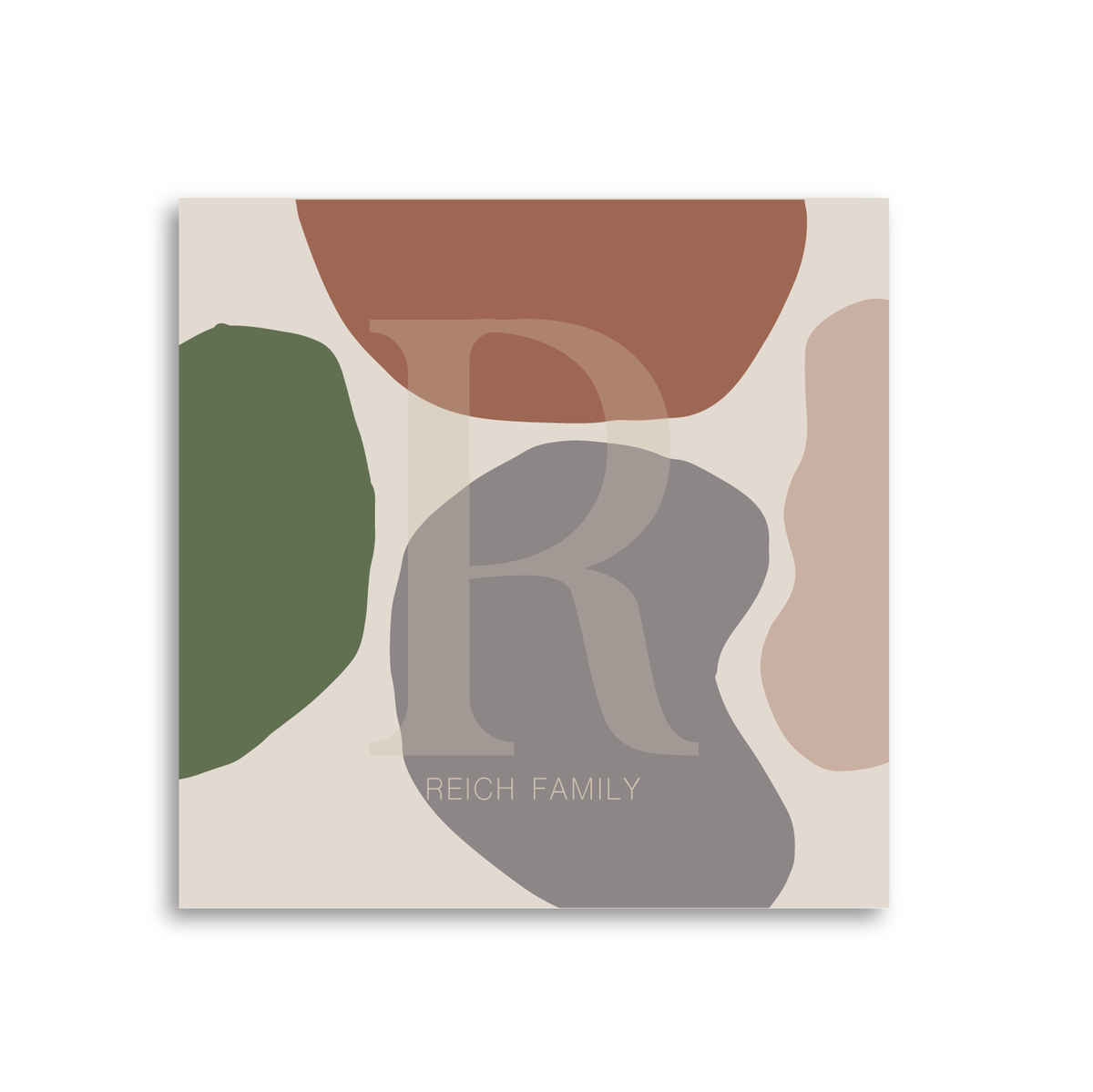 Colorblock Initial Placemat | Rachel Ostroy collection – The Stamp Studio