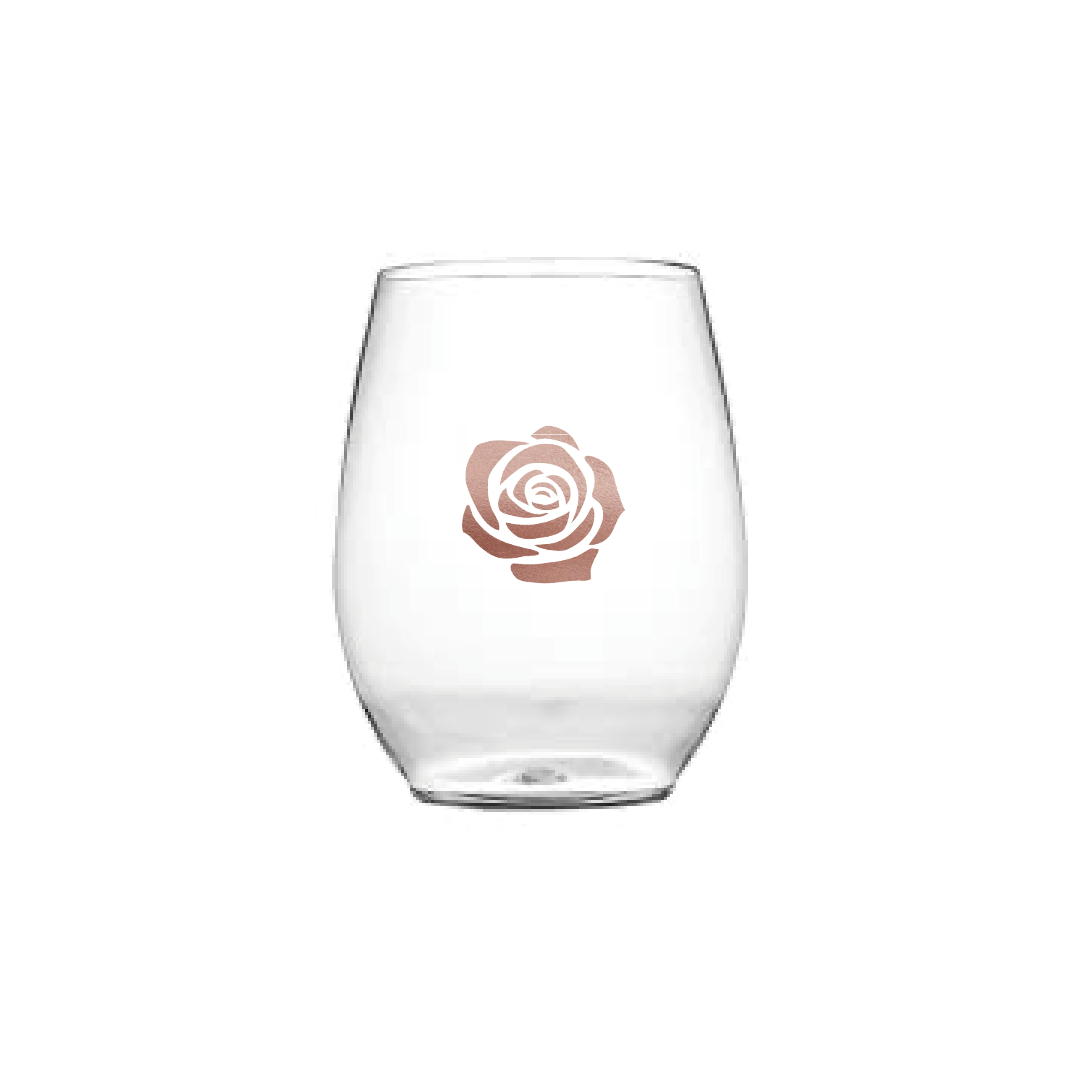 Rose Motif 12 oz. Goblets