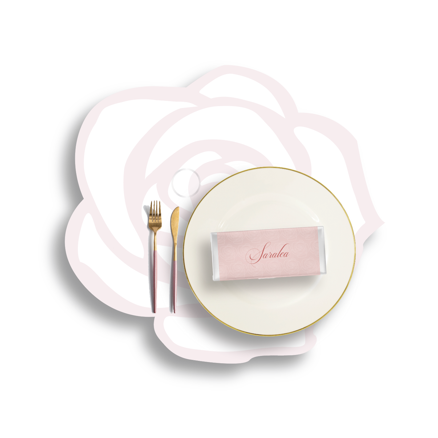 Rose Chocolate Place Card