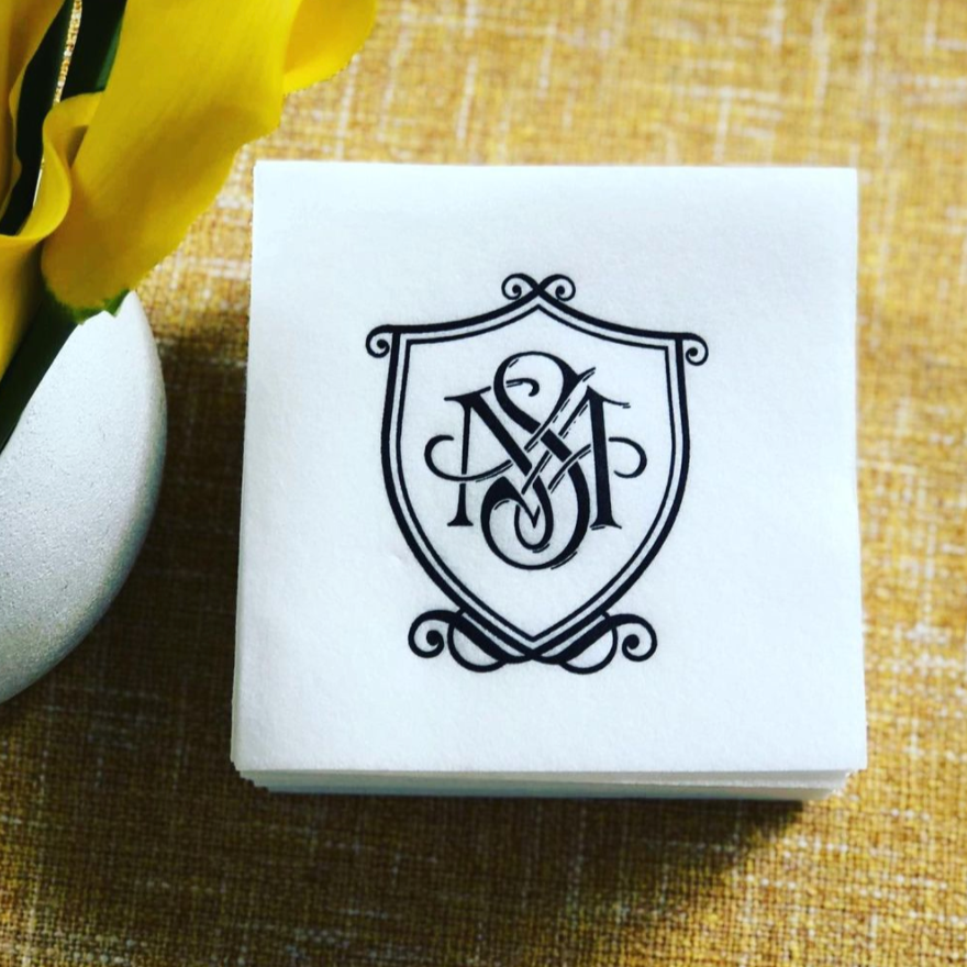 Custom Logo Linen Like Cocktail Napkin