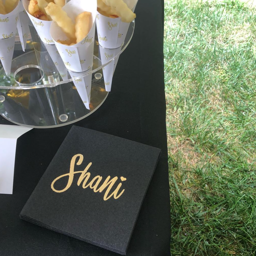 Custom Logo Linen Like Cocktail Napkin