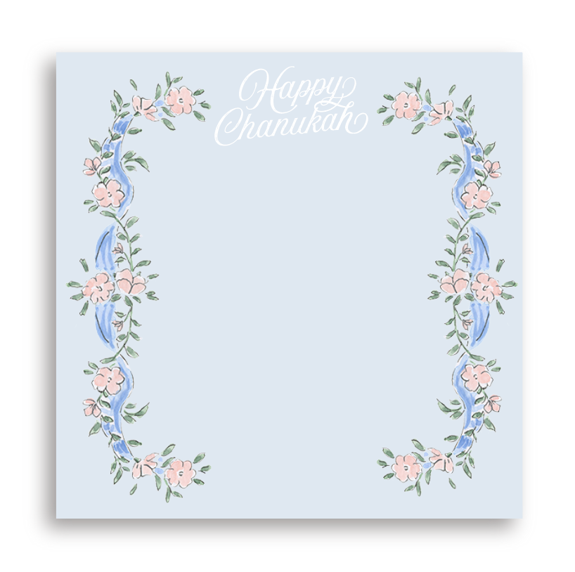 Garland Menorah square bordered placemat