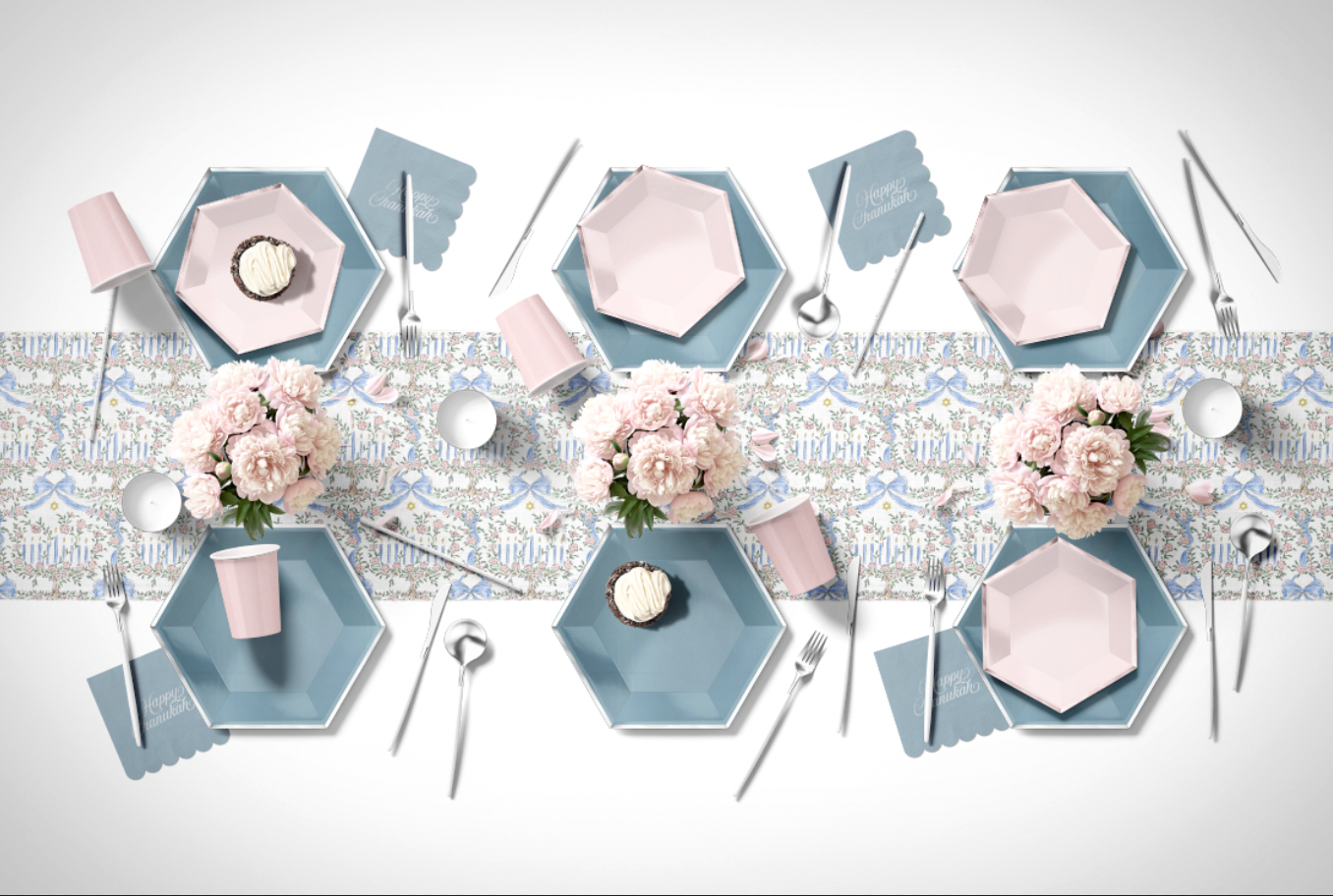 Garland Menorah table runner