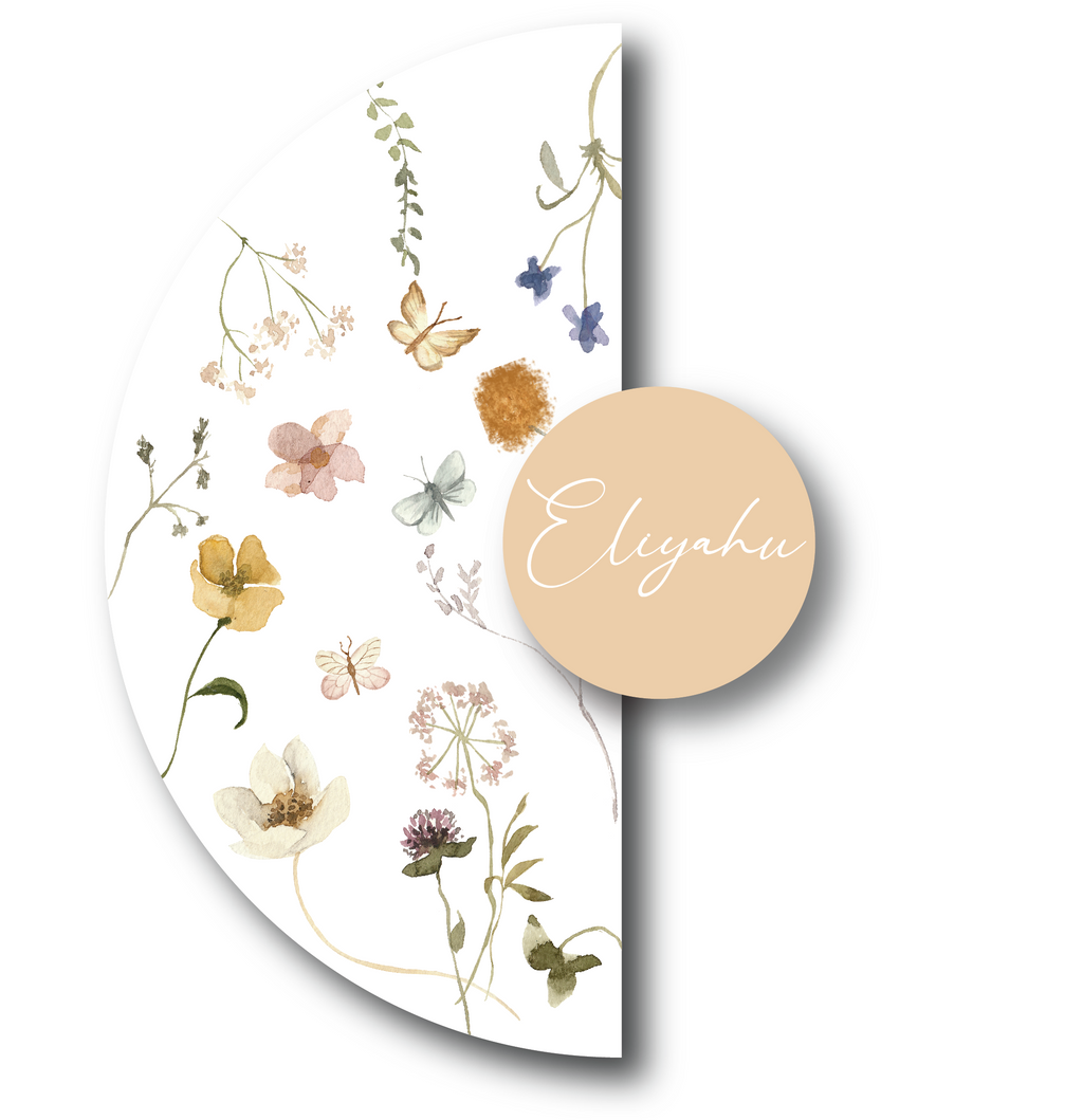 Spring Blooms Plate Insert with Name Card