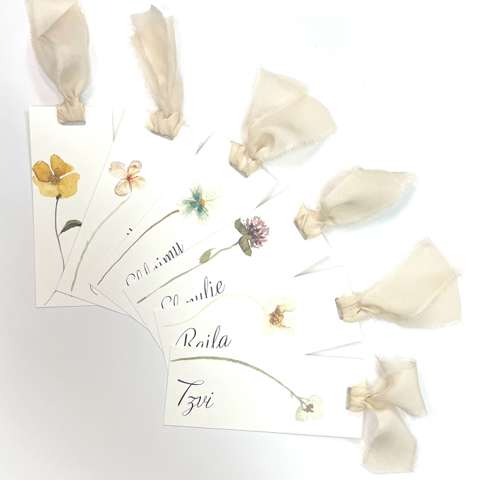 Assorted Spring Blooms Name Cards