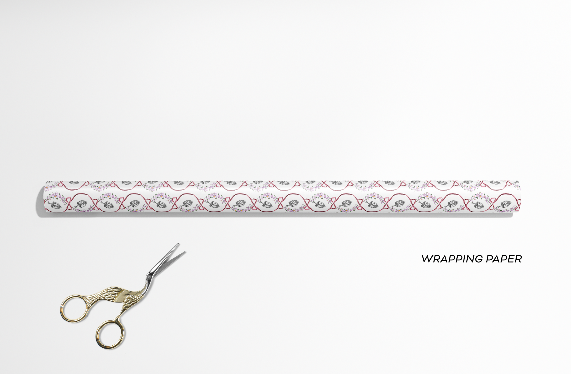 Garland Dreidel Gift Wrap Paper