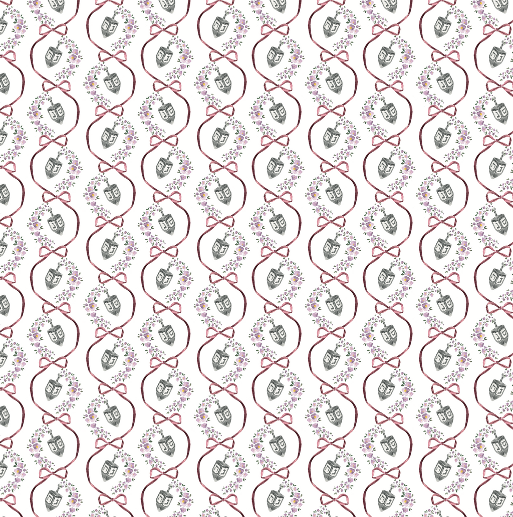 Garland Dreidel Gift Wrap Paper