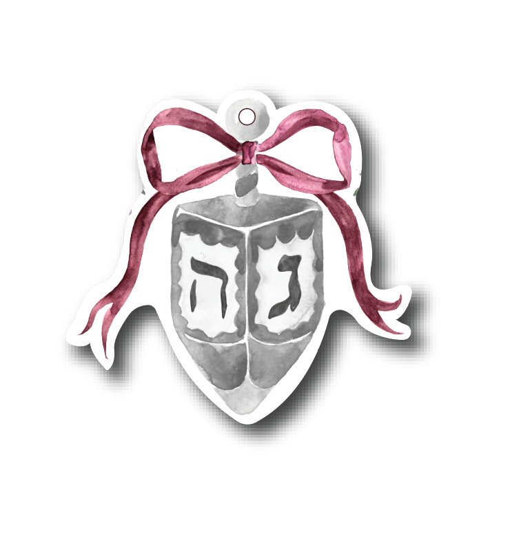 Garland Dreidel Die Cut Gift Tags