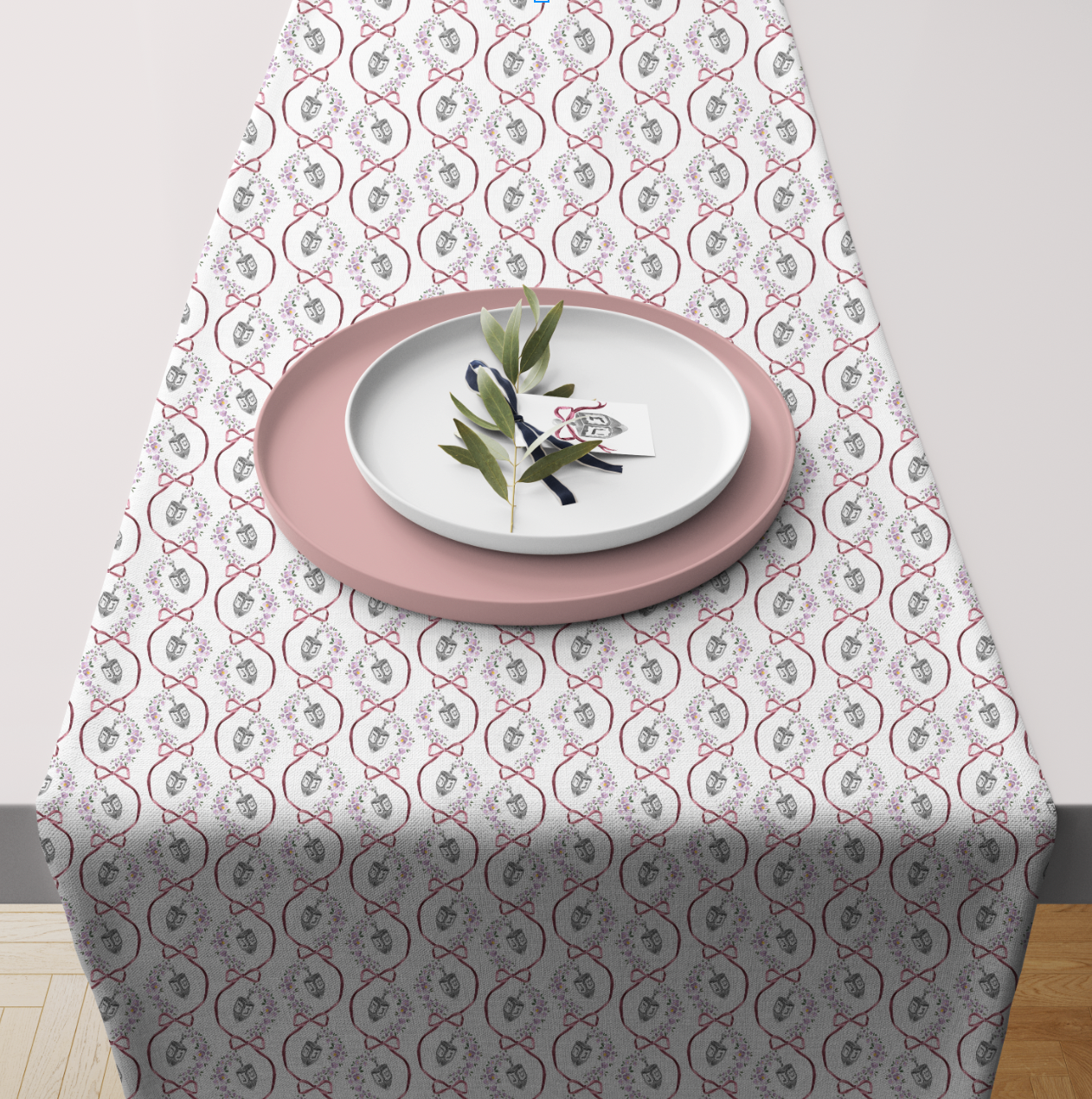 Garland Dreidel Table Runner