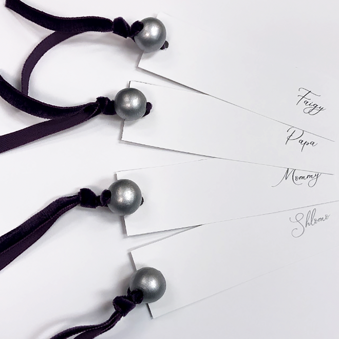 Garland Dreidel Place Cards