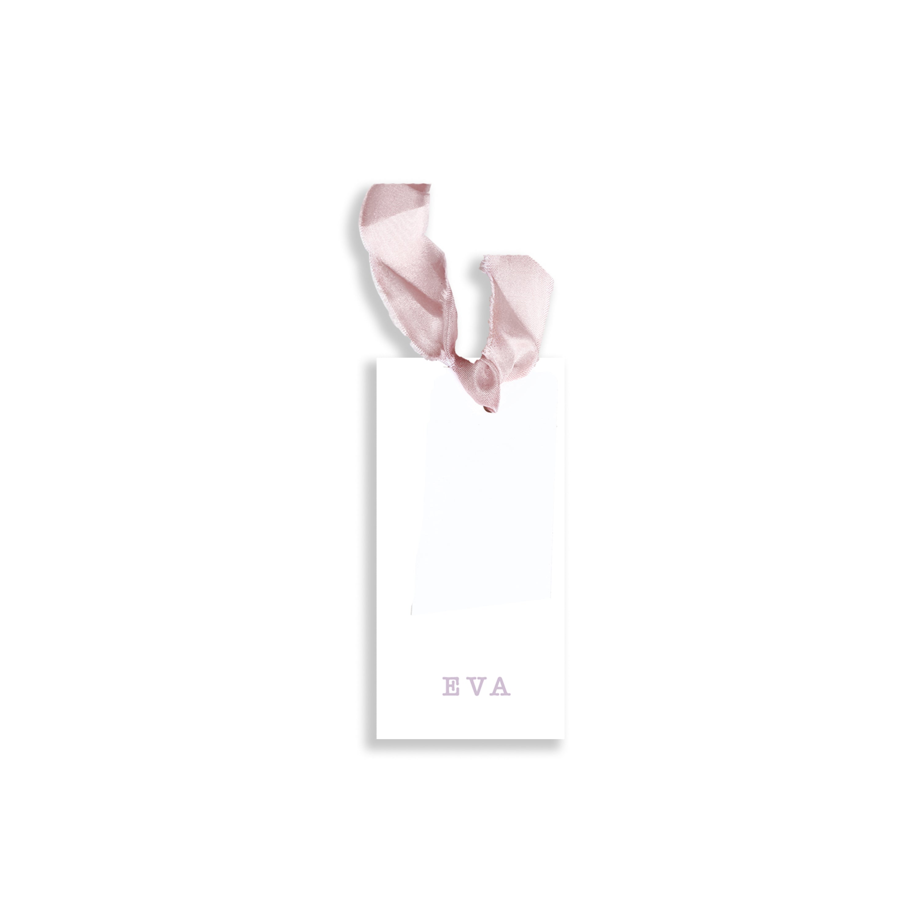 Frayed Pink Ribbon Place Card