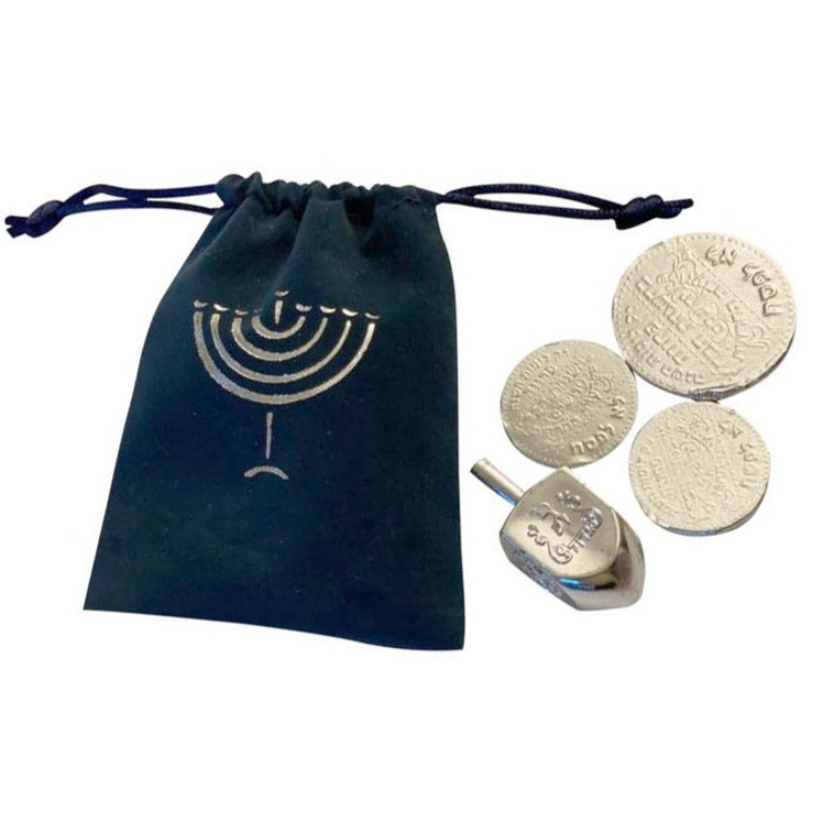 Menorah Motif Suede Pouch Favors
