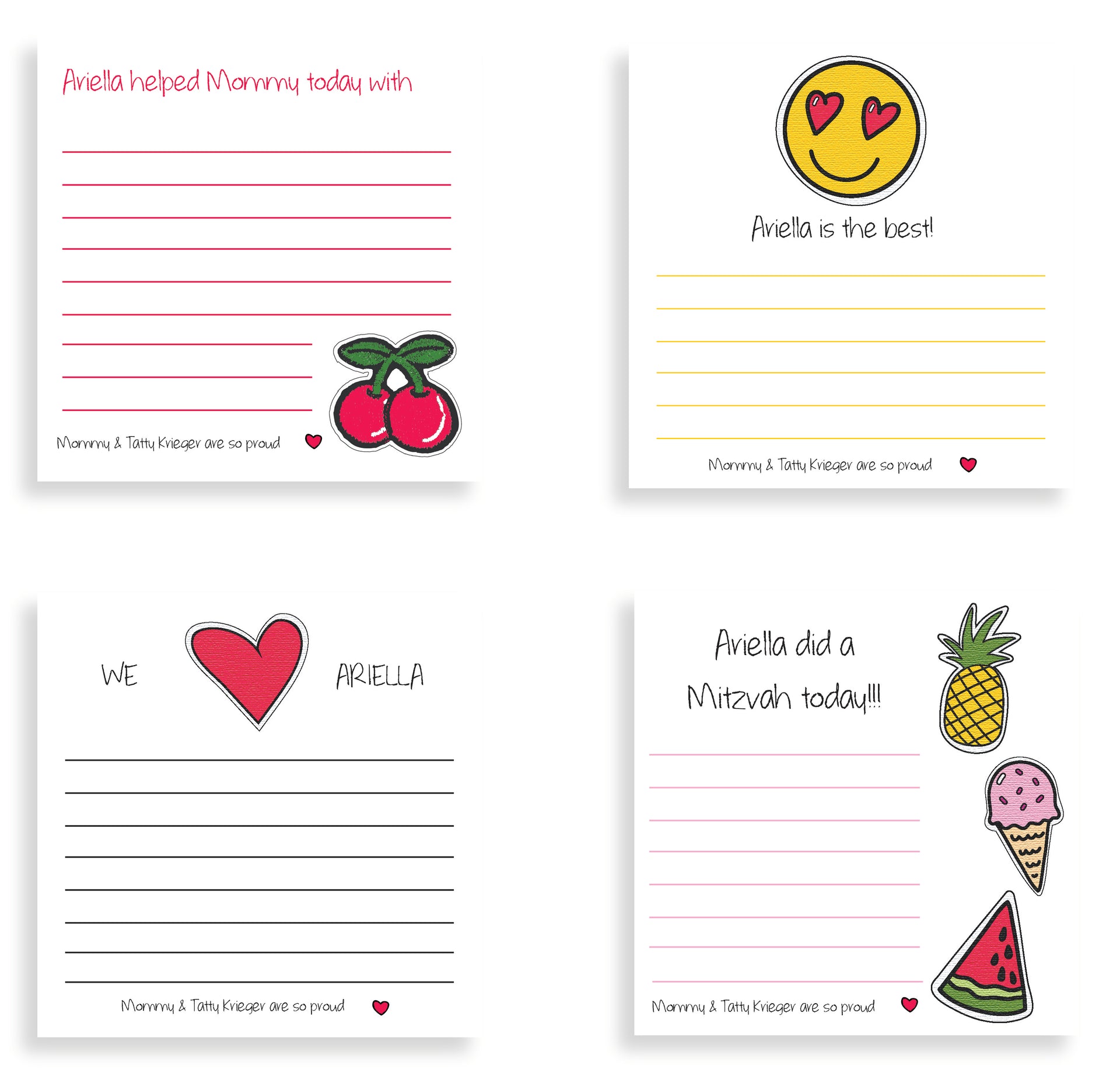 Girl's Mitzvah Notes
