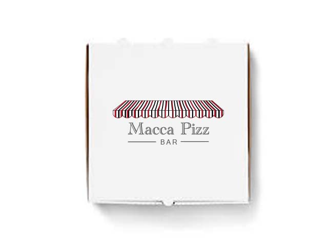 Raising The Bar Macca Pizz box